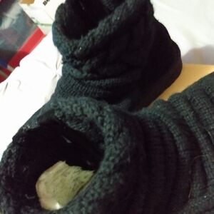 Black Knit UGG Boots